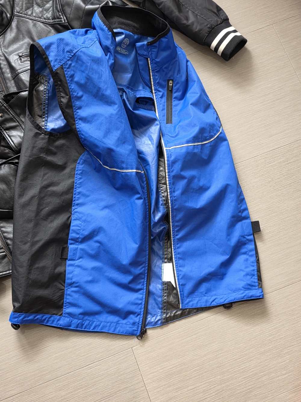 Men's Blue Windbreaker Vest Jacket